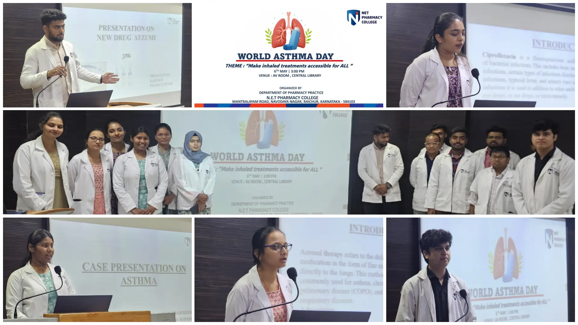 World Asthma Day 2025 Celebration at N.E.T Pharmacy College Raichur | Theme: Make Inhaled Treatments Accessible for ALL