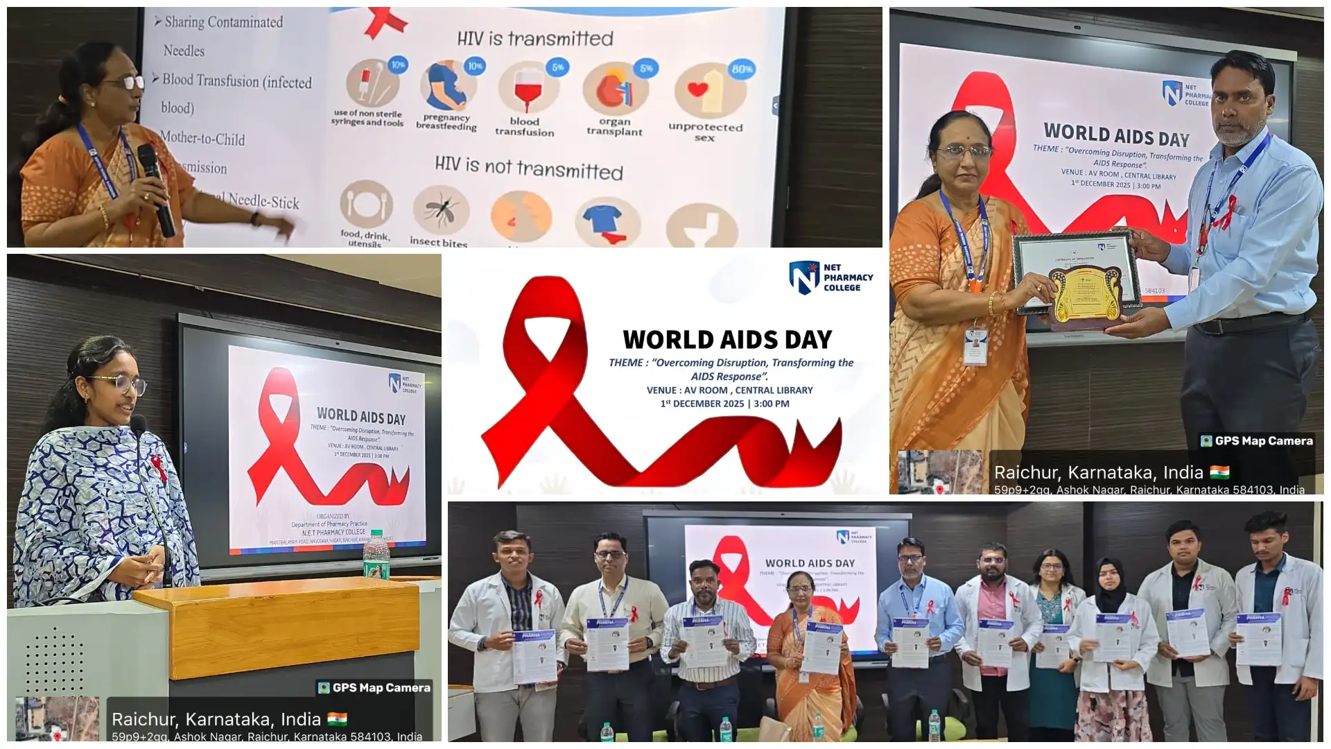 Powerful World AIDS Day Awareness2025  Initiative at N.E.T Pharmacy College