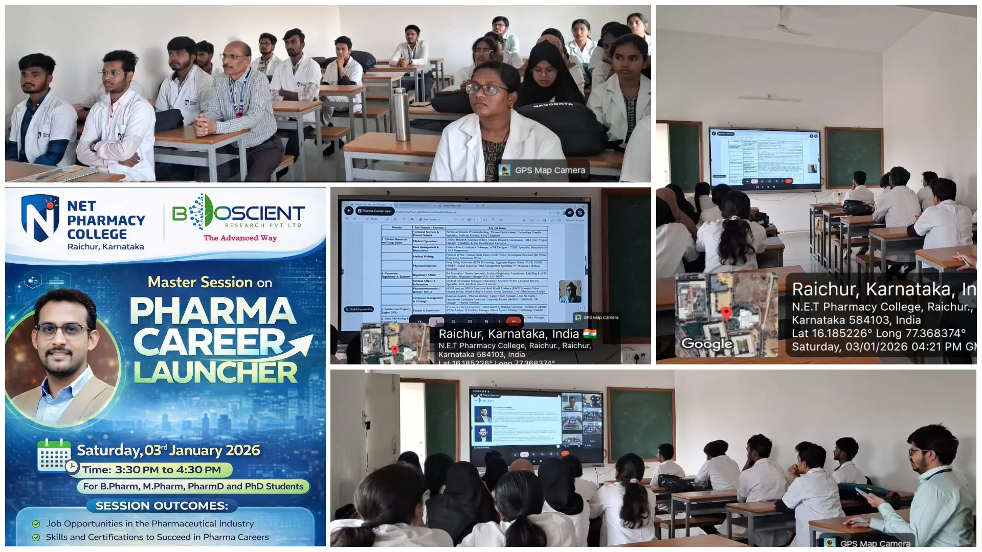 Master Session on Pharma Career Launcher Conducted at NET Pharmacy College