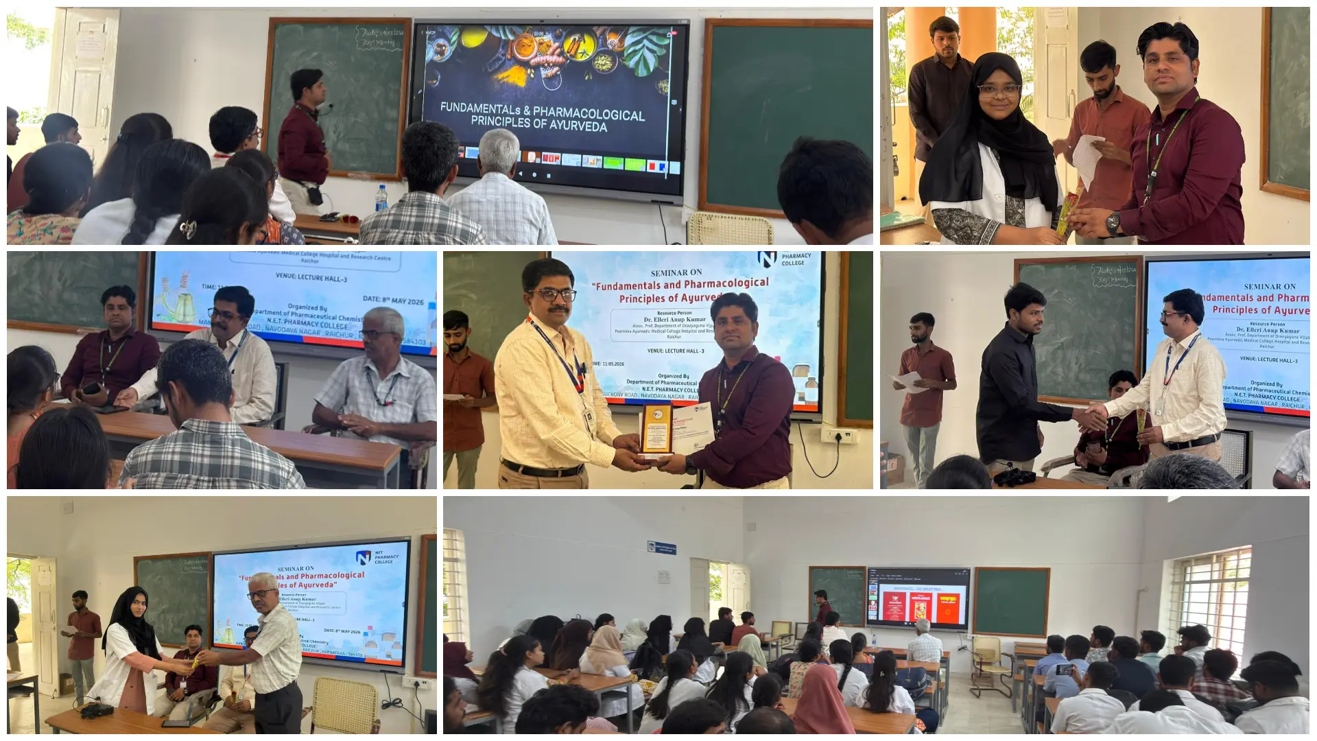 Seminar on “Fundamentals and Pharmacological Principles of Ayurveda” Conducted at N.E.T. Pharmacy College