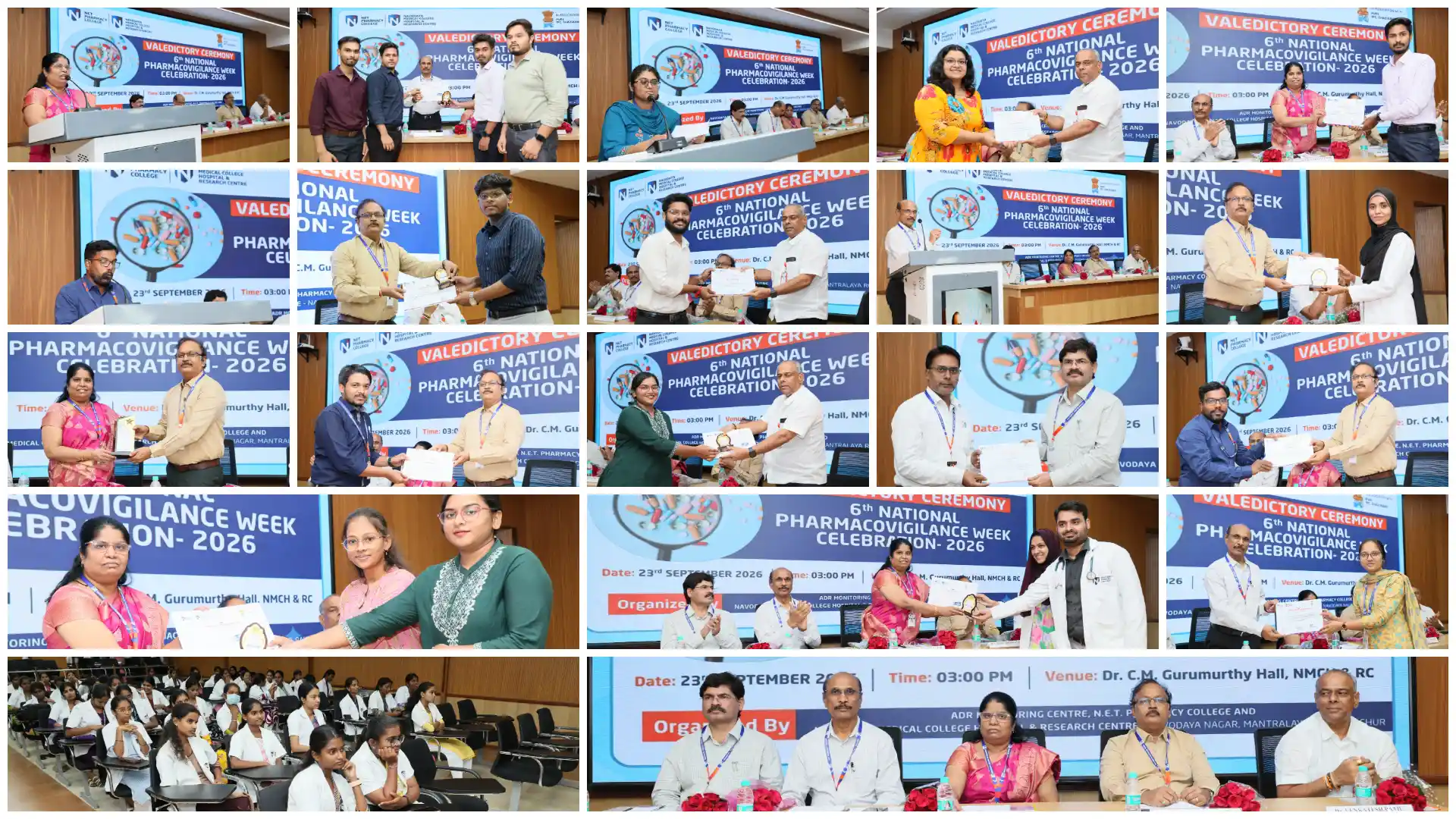 6th National Pharmacovigilance Week Valedictory Ceremony 2026 Day 7 | N.E.T. Pharmacy College, Raichur